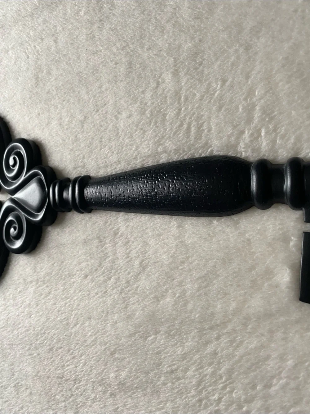 Key Wall Hanging Wood Art Black Ornate Decor