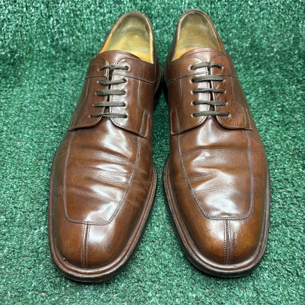 Mezlan Fiore Split Toe Leather Lace Up Classic Oxford Derby Shoes Brown Mens 9 M