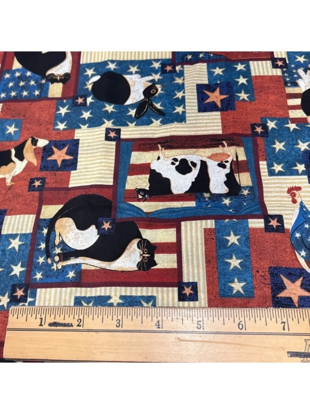 Warren Kimble Patriotic Animal Print Cotton Fabric 10