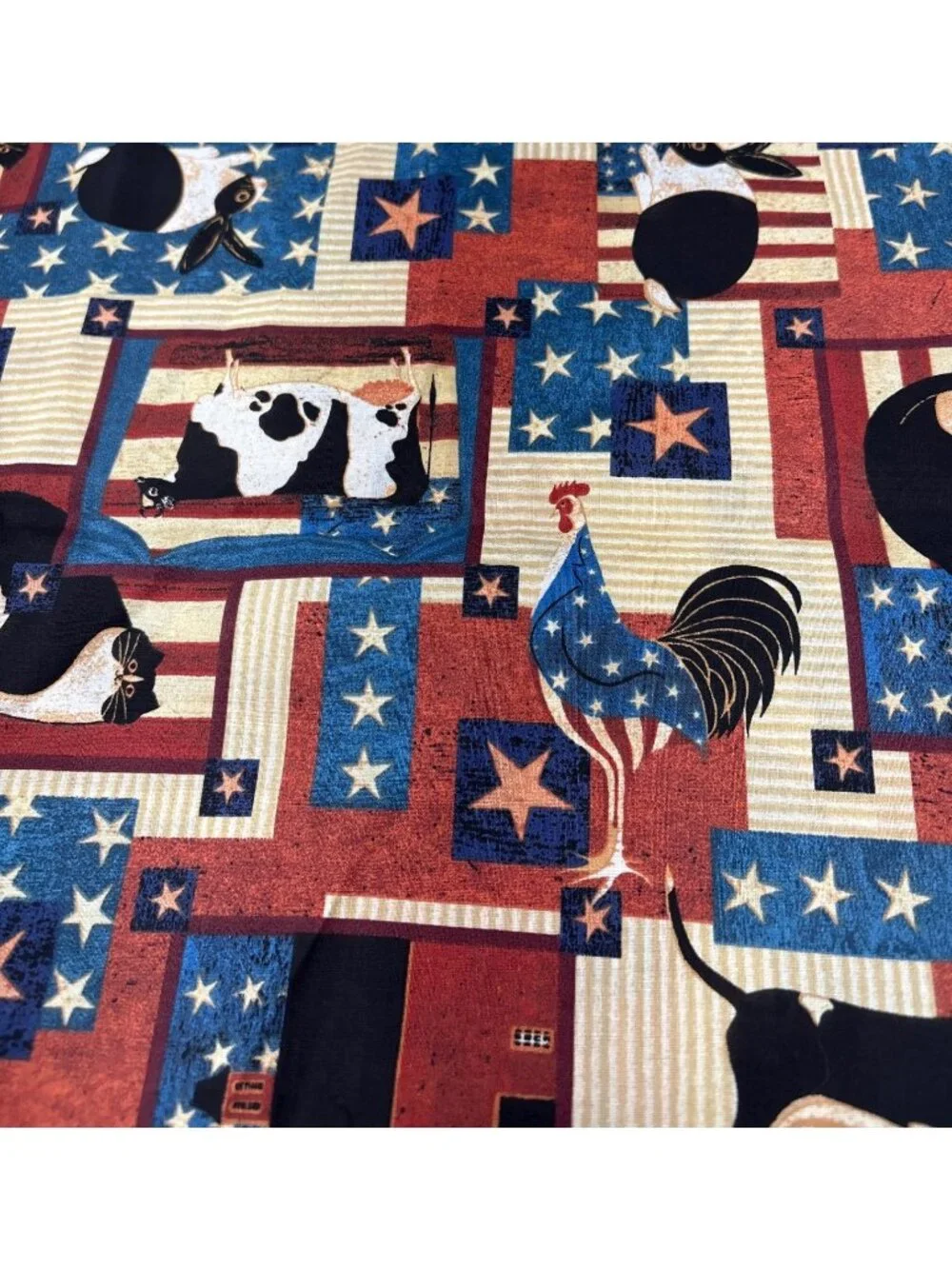 Warren Kimble Patriotic Animal Print Cotton Fabric 10