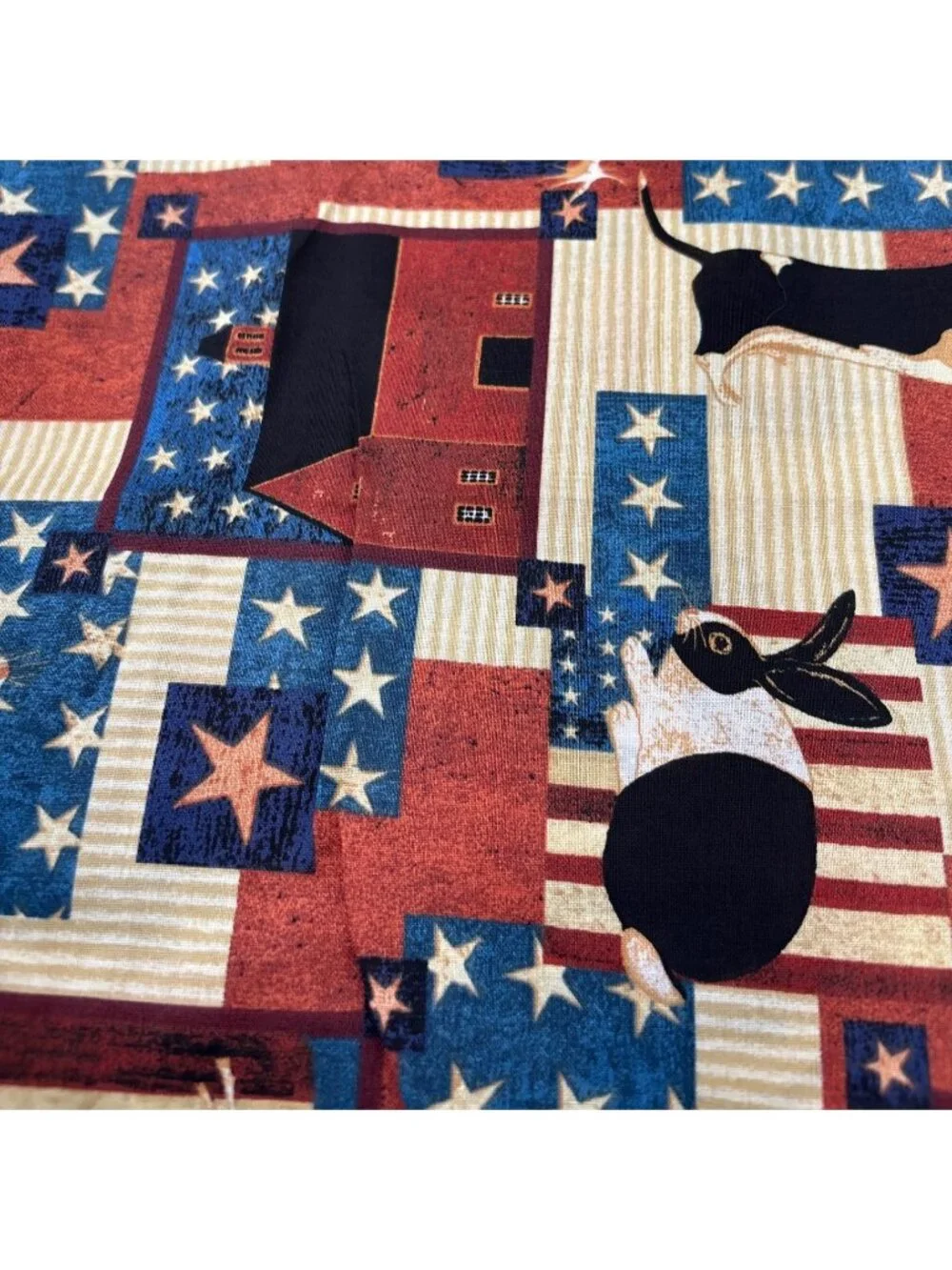 Warren Kimble Patriotic Animal Print Cotton Fabric 10