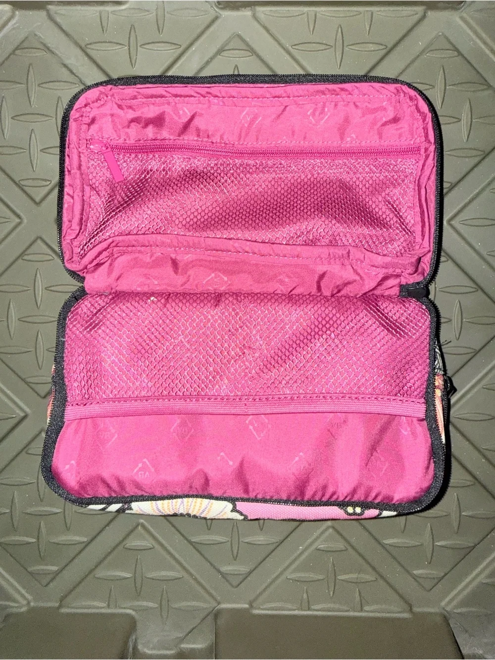 Vera Bradley Floral Mesh Cosmetic Pouch - Black, Pink, Yellow, Green