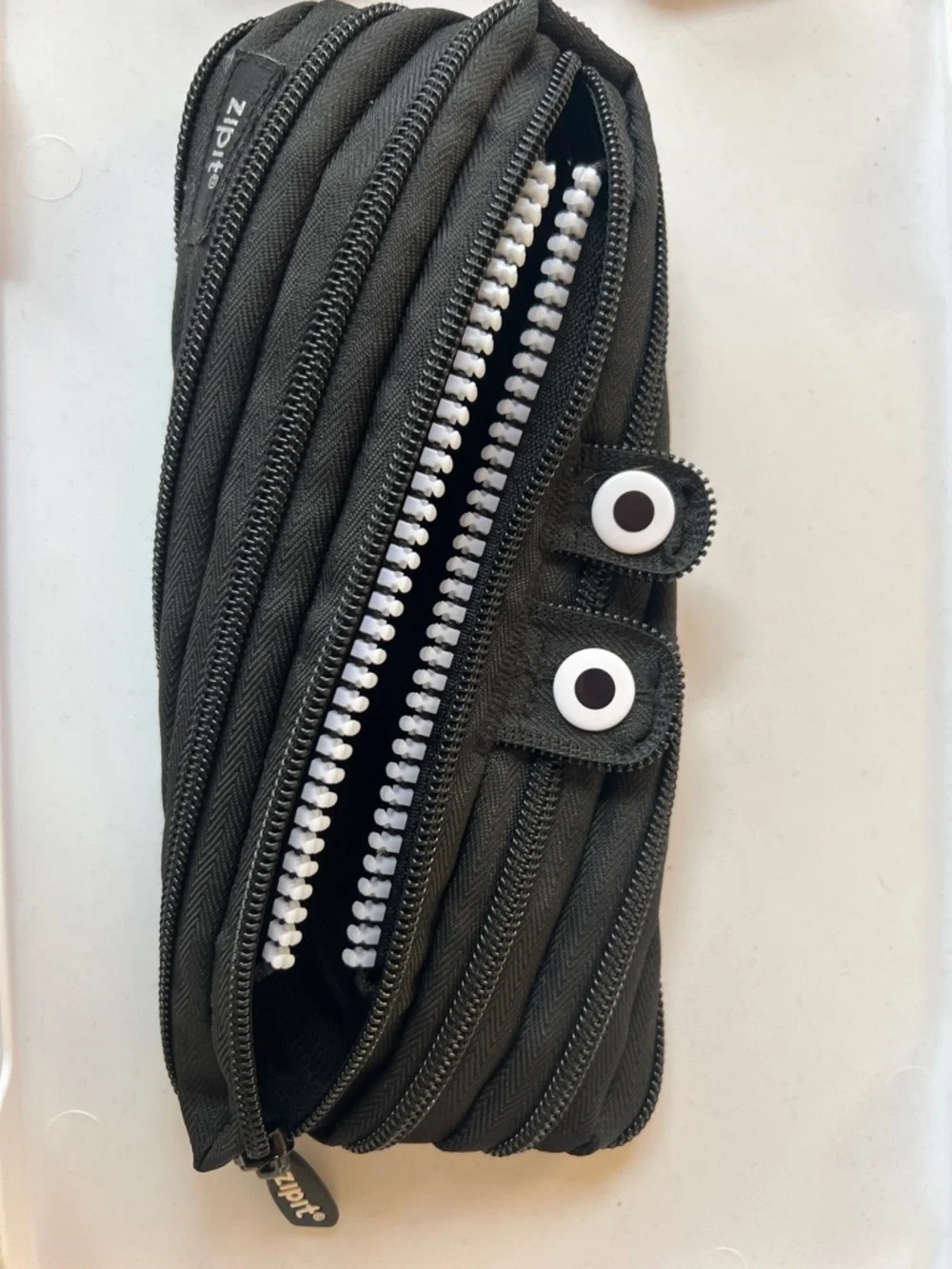 Zippered Black Cosmetic Pouch by Zipit - Compact Travel Organizer