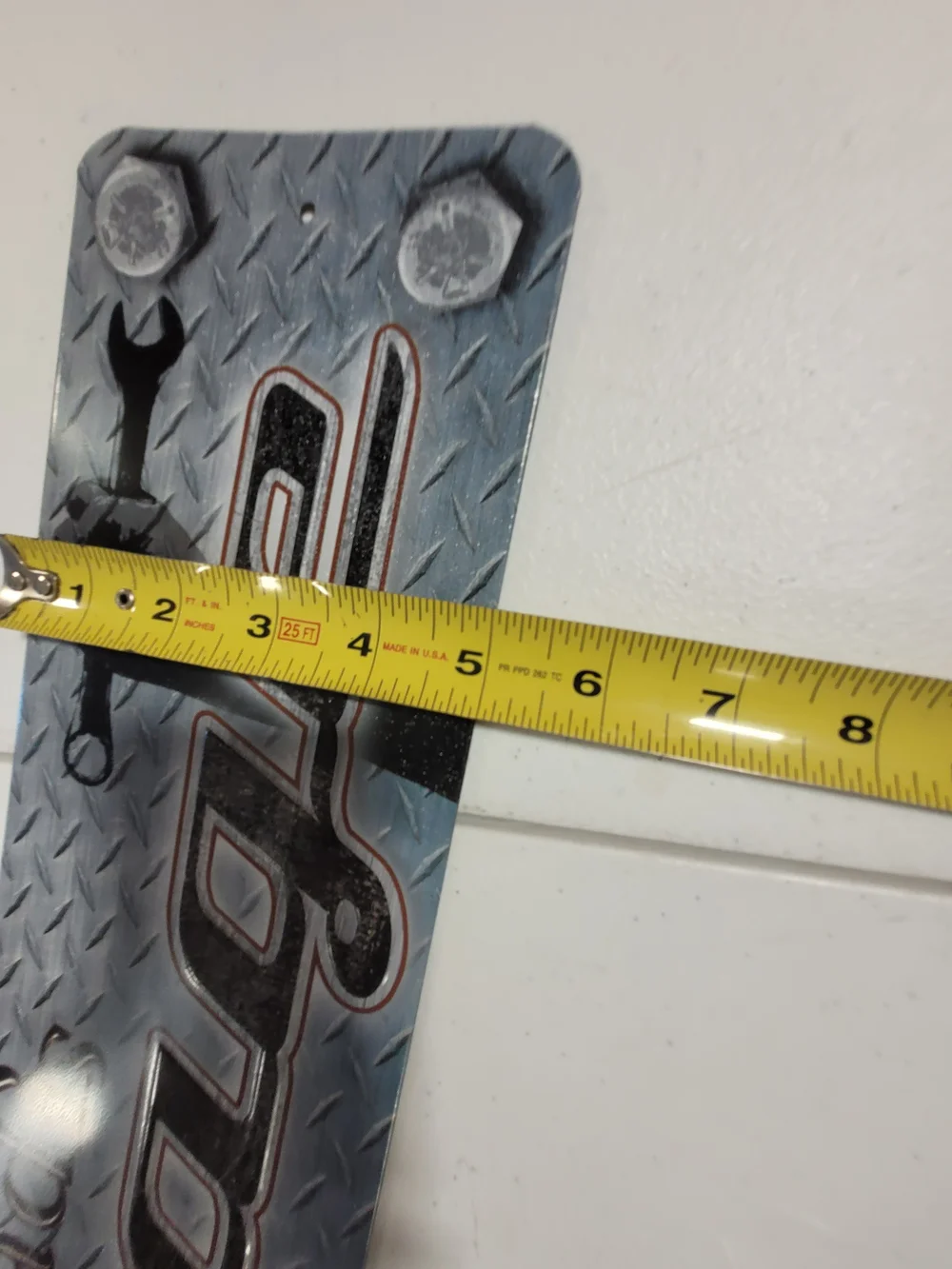 Wall Sign - Black and Silver Metal-Look Décor
