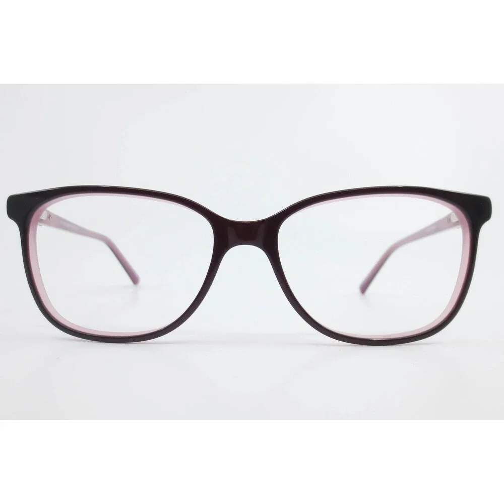 Chelsea Morgan CM 4008 BK/PK Black Pink Eyeglasses Frames 53-15-140 Leaf Detail