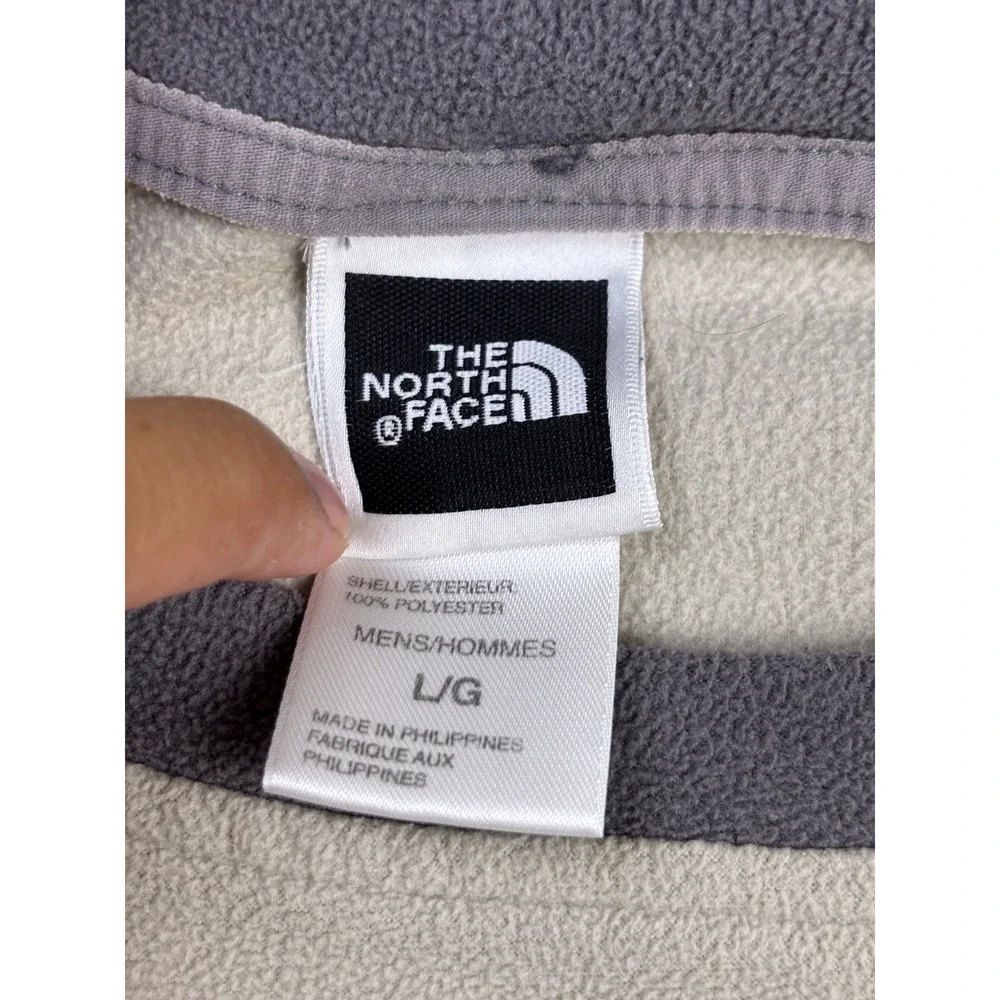 The North Face Mens Tan Fleece Pullover Long Sleeve Crew Neck Pocket Large