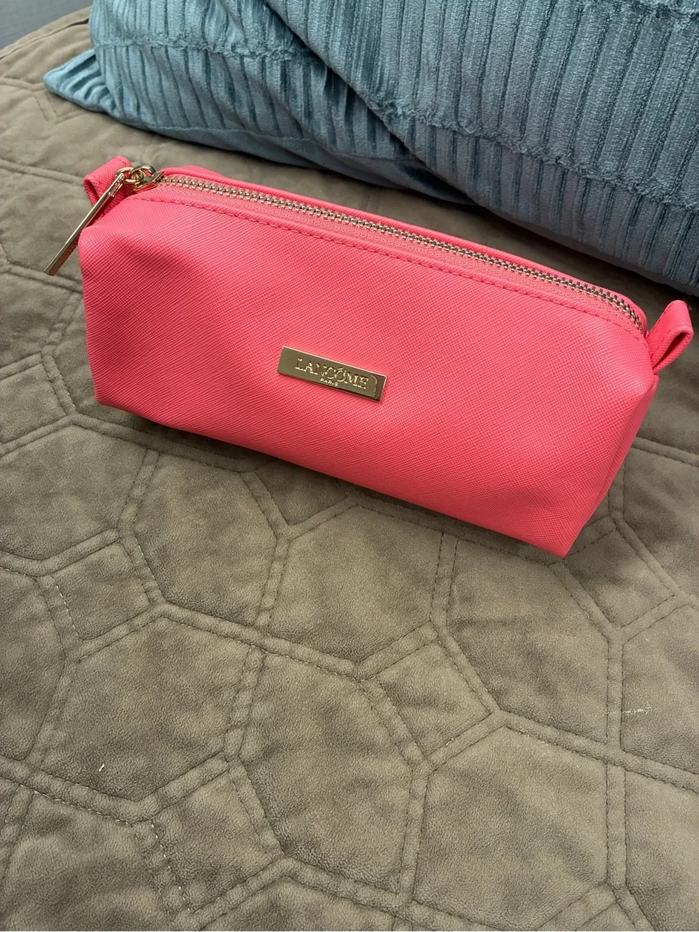 Lacome Coral Pink Cosmetic Pouch