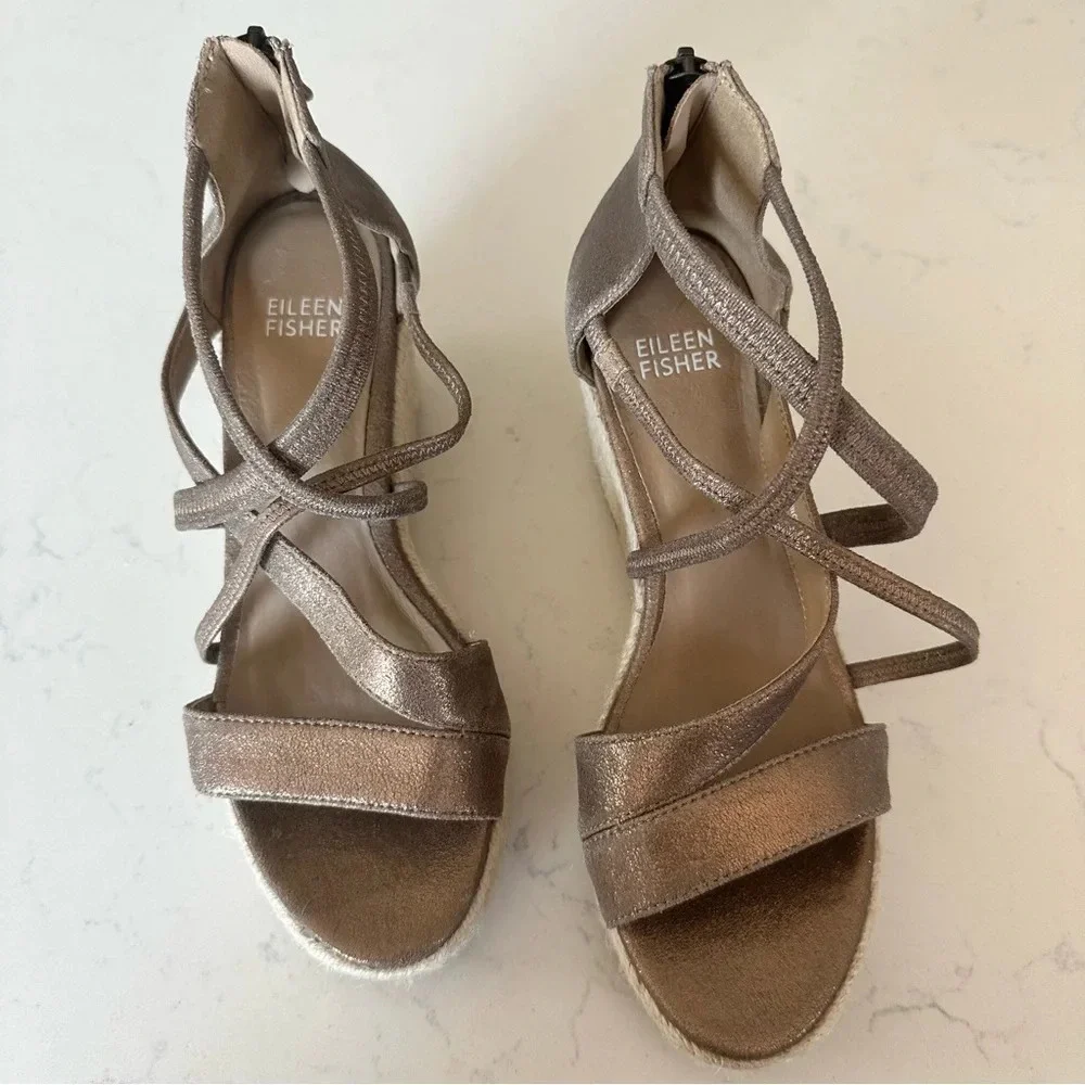 Eileen Fisher espadrille wedge