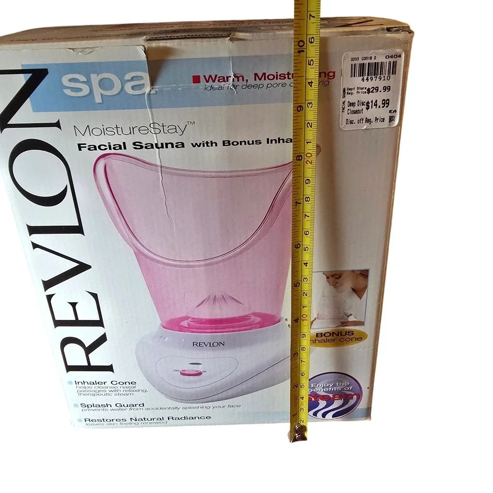 New! Revlon MoistureStay Facial Sauna with BONUS Inhaler‎ TESTED Cleaning Detox
