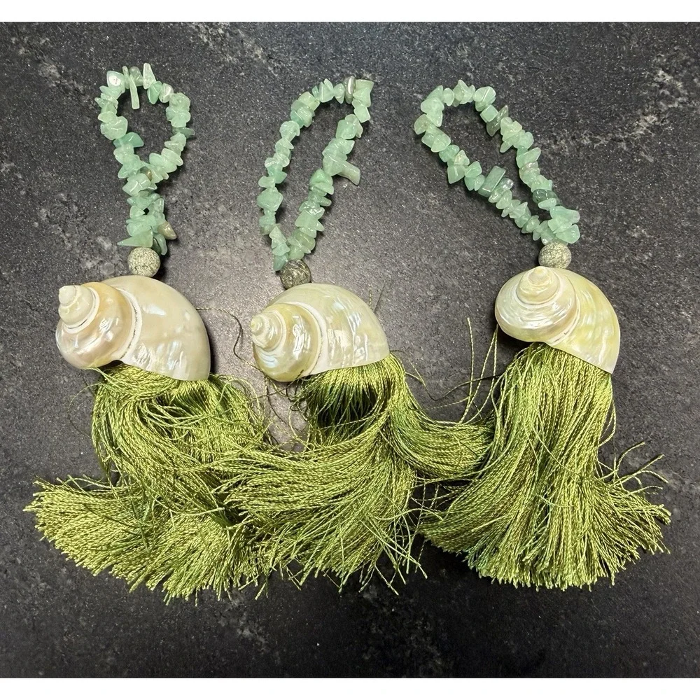 Lot 8 Handmade Shell Tassel Ornaments Coastal Beach Christmas Tree Decor‎ 7