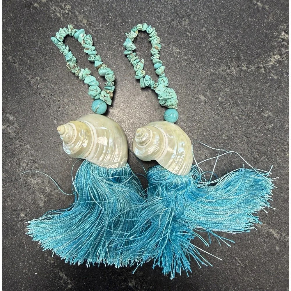 Lot 8 Handmade Shell Tassel Ornaments Coastal Beach Christmas Tree Decor‎ 7
