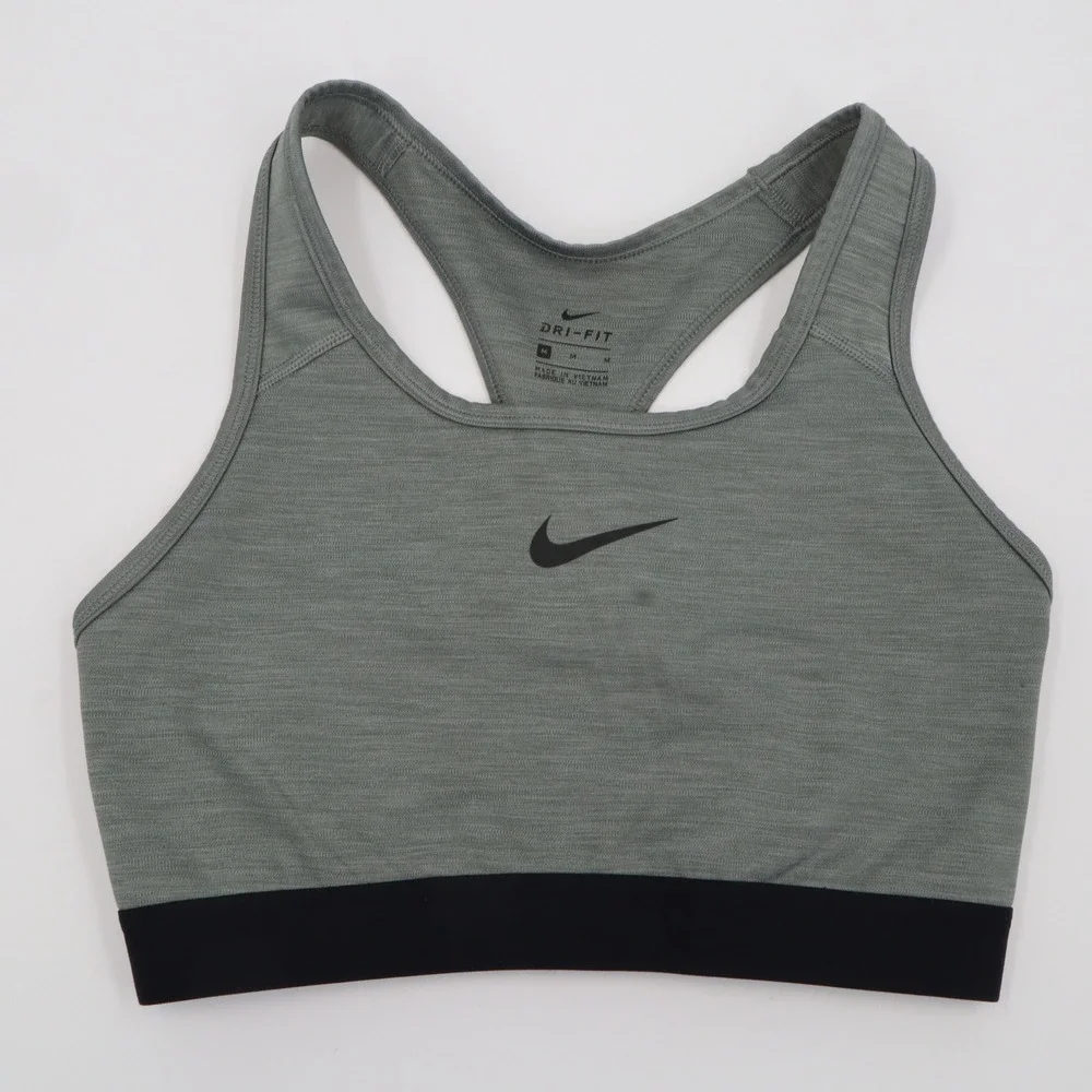 Nike Dri-FIT Sports Bra Womens Medium‎ Grey Racerback BV3902-084