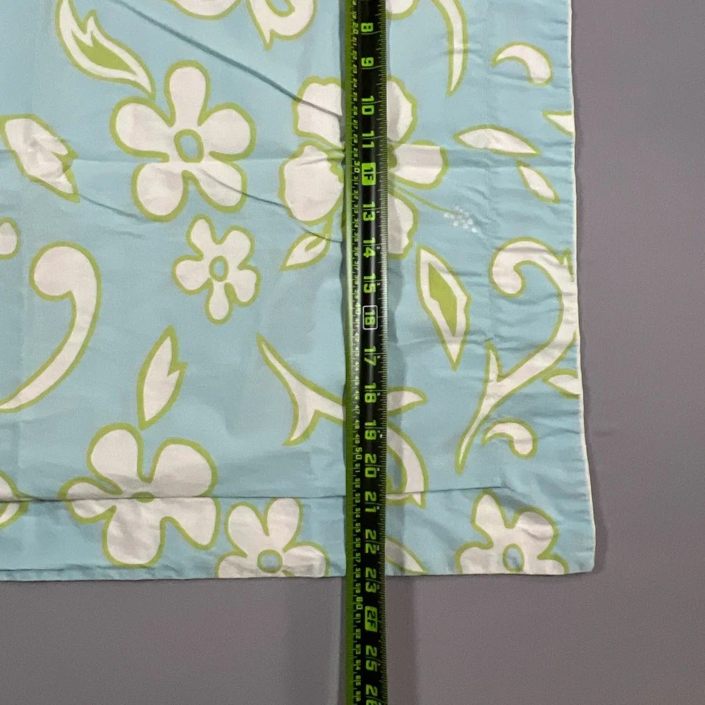 PB Teen Reversible Pillow Sham Standard Multicolor Floral Striped Bedding Home