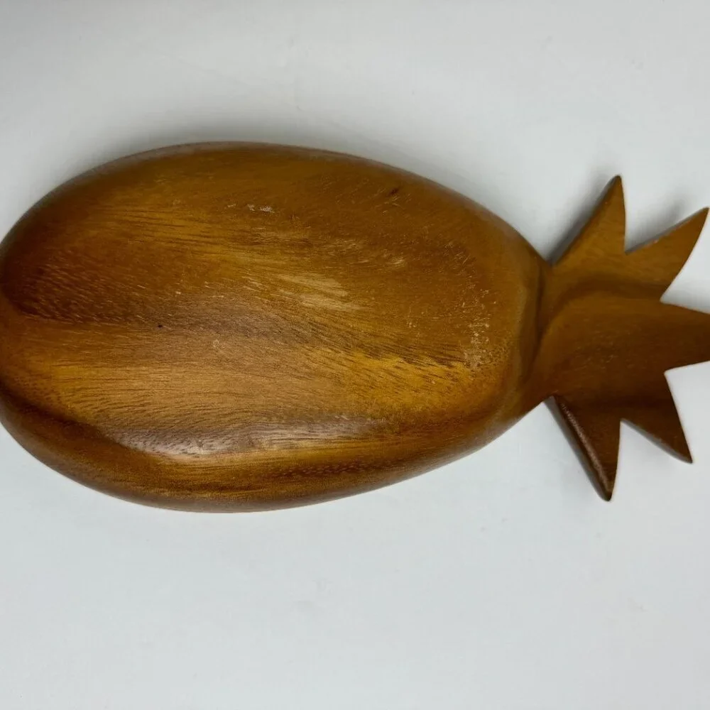 Vintage Pineapple Wooden Bowl