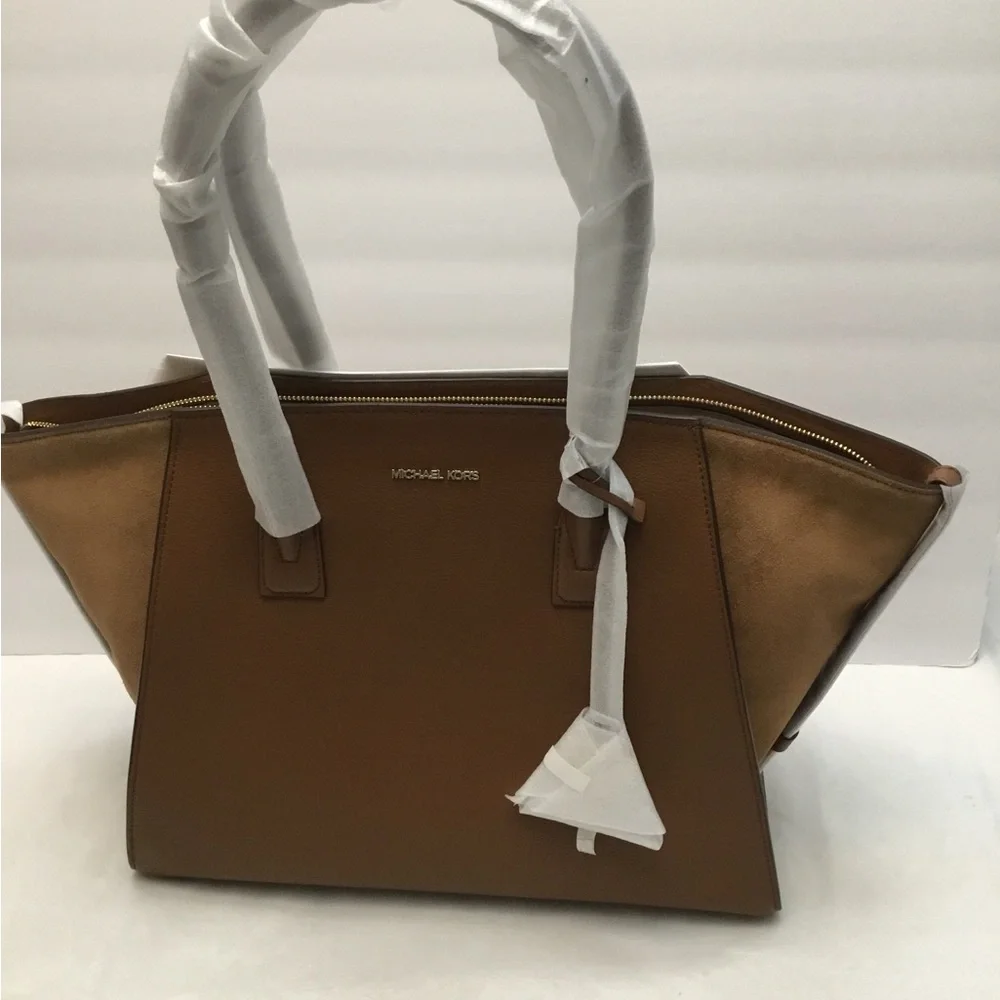 Michael Kors Brown Leather Tote Bag