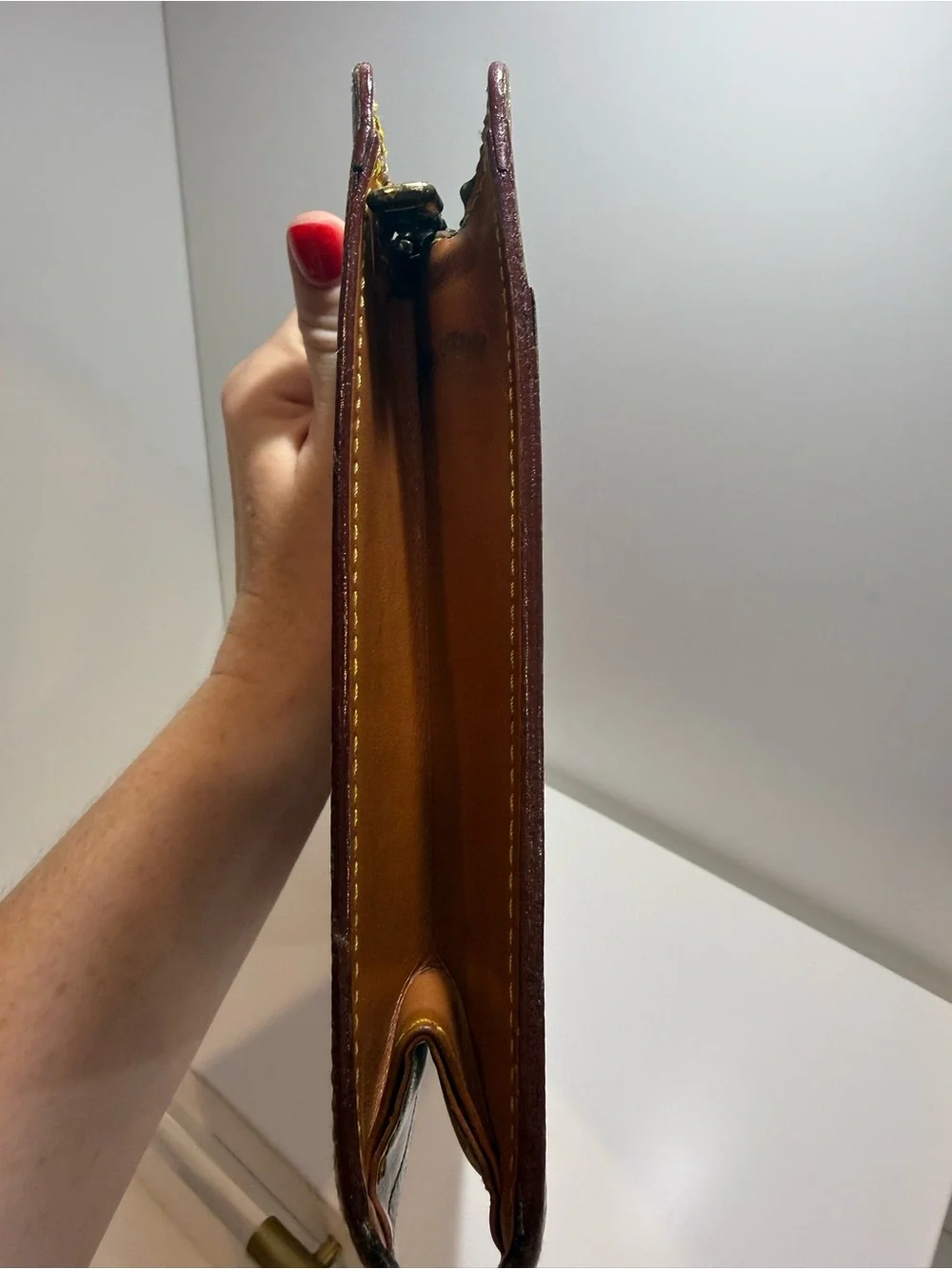 Louis Vuitton Cognac Epi Leather Clutch