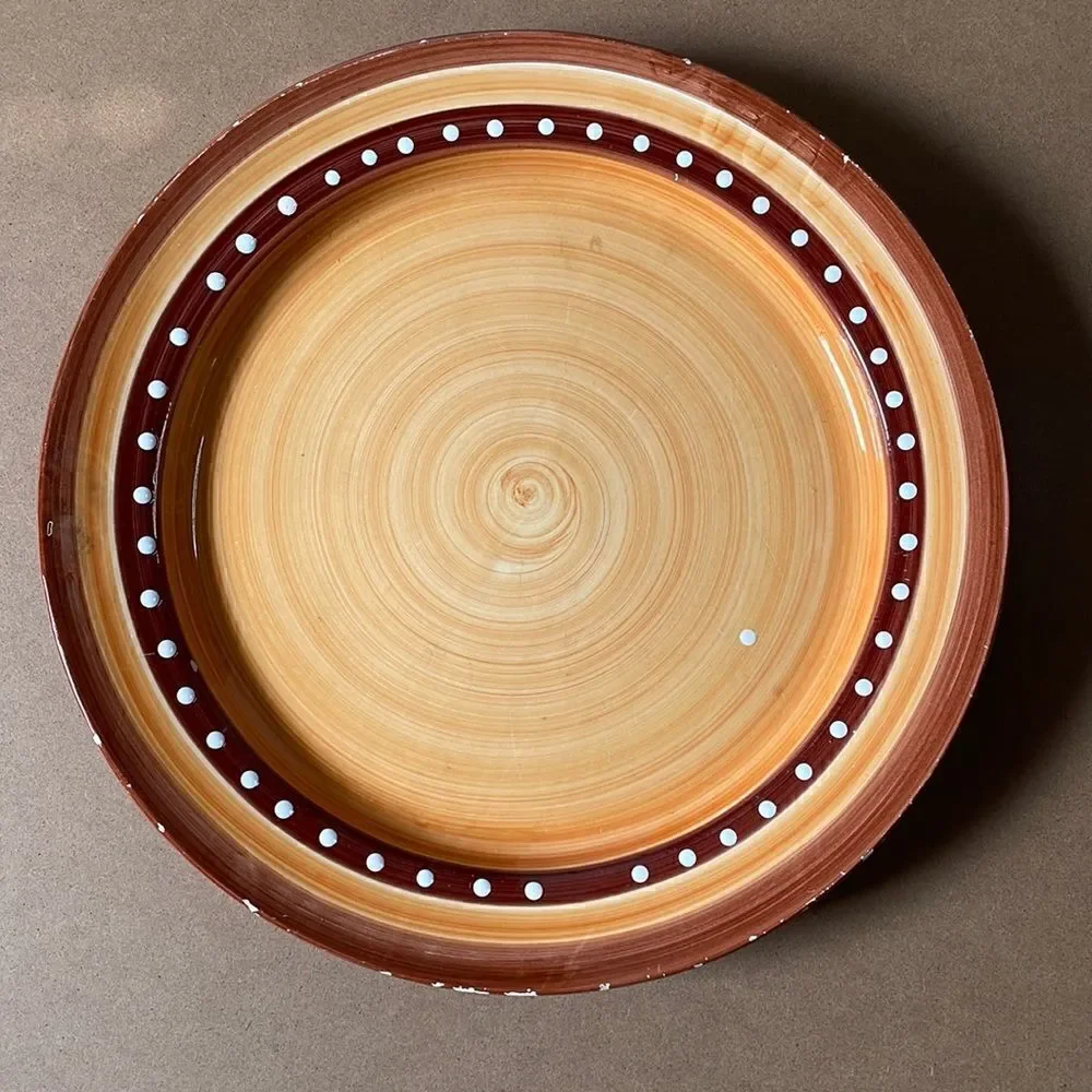 Pier One Hand Painted Large Circular Serving Dish (Made in Italy)