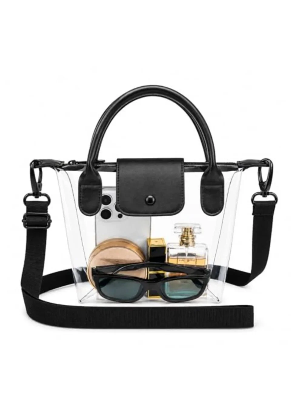 Clear Crossbody Bag for Stadium Events, Waterproof TPU Concert Purse