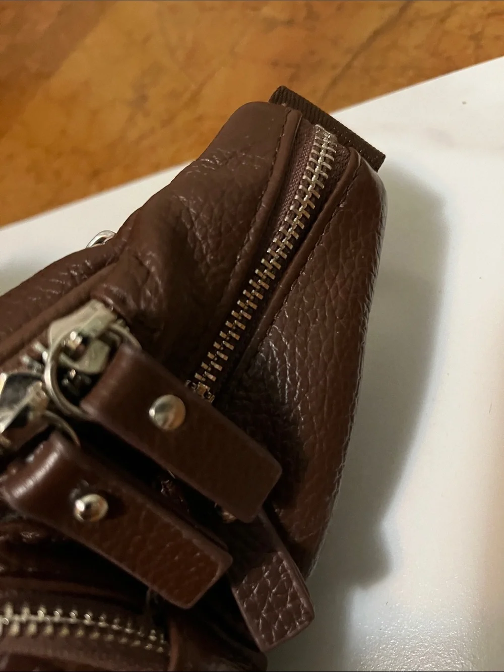 Genuine Leather Womens Fanny Pack Brown