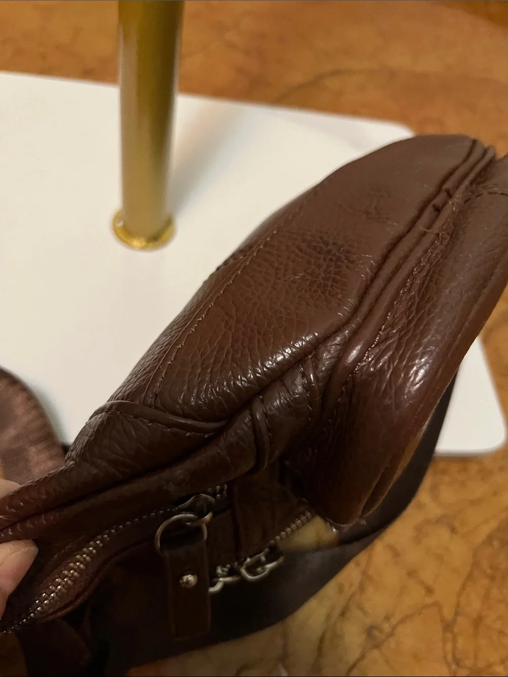Genuine Leather Womens Fanny Pack Brown