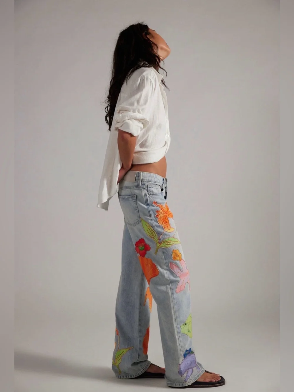 Free People We The Free Surfside Patchwork Jeans Size 31 NWT -
