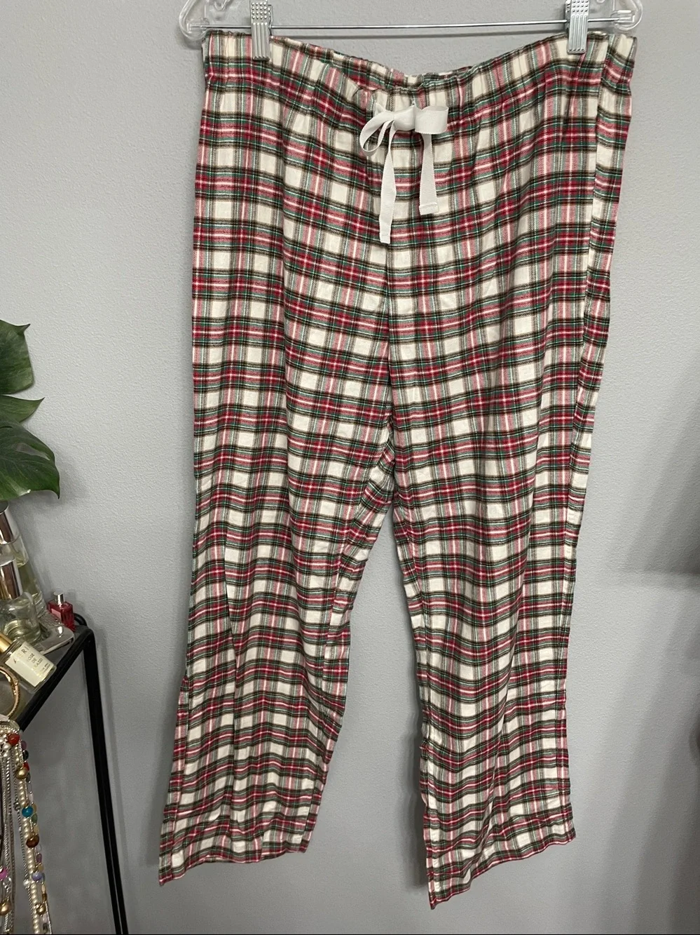 J. Crew Red, Green and White Plaid Women's Pajama Set