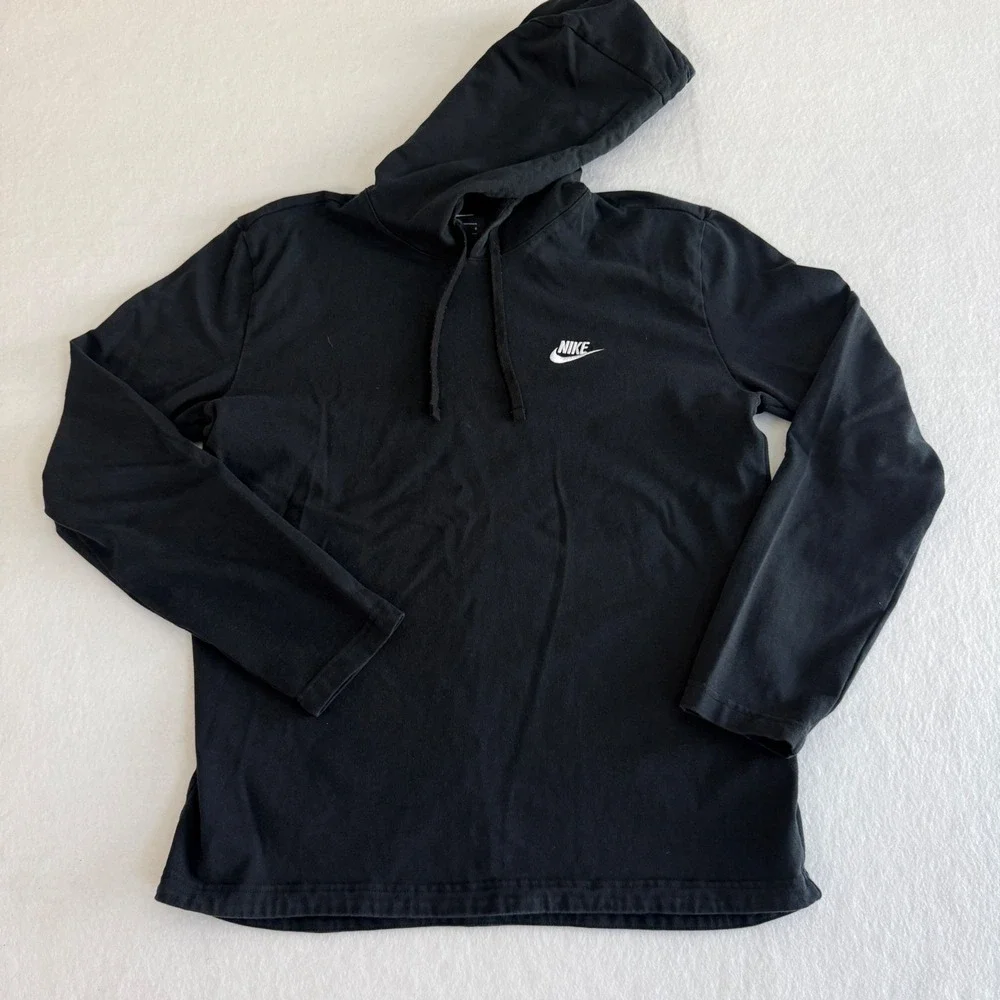 Nike Lightweight Jersey‎ Hoodie Mens Large Black