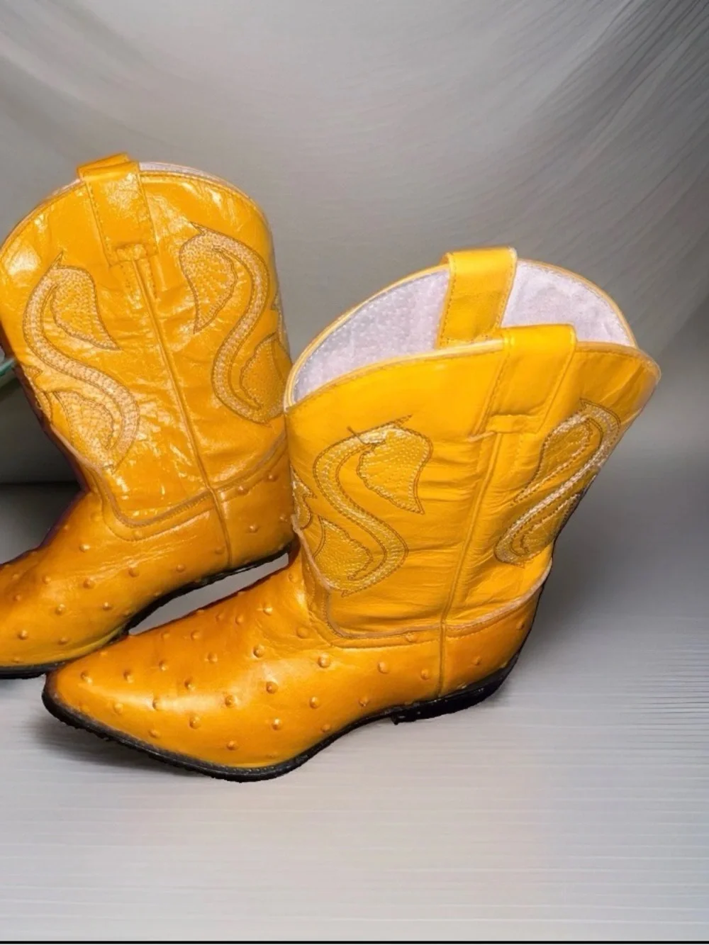 Kids Yellow Cowboy Boots - Classic Western Style