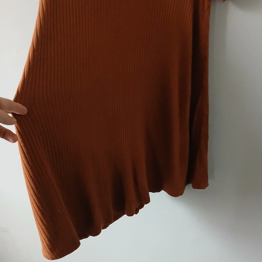 American Eagle Outfitters Women's Size Small Brown Mini‎ Knit Dress Keyhole Back