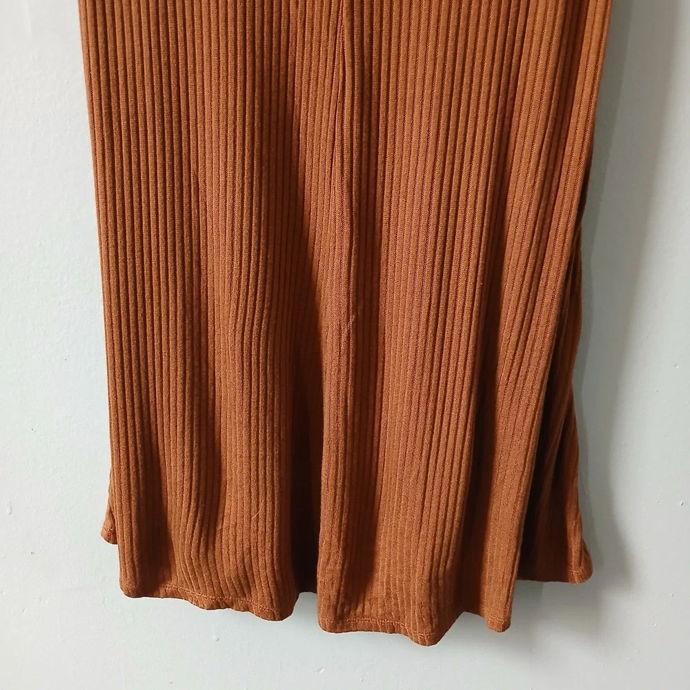 American Eagle Outfitters Women's Size Small Brown Mini‎ Knit Dress Keyhole Back