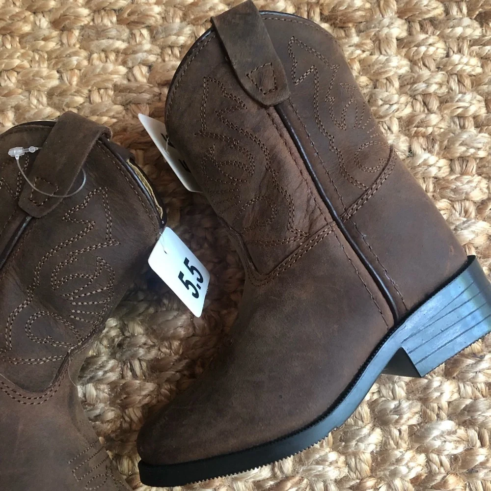 New: Masterson Leather Cowboy Boots. Unisex. Size 5.5