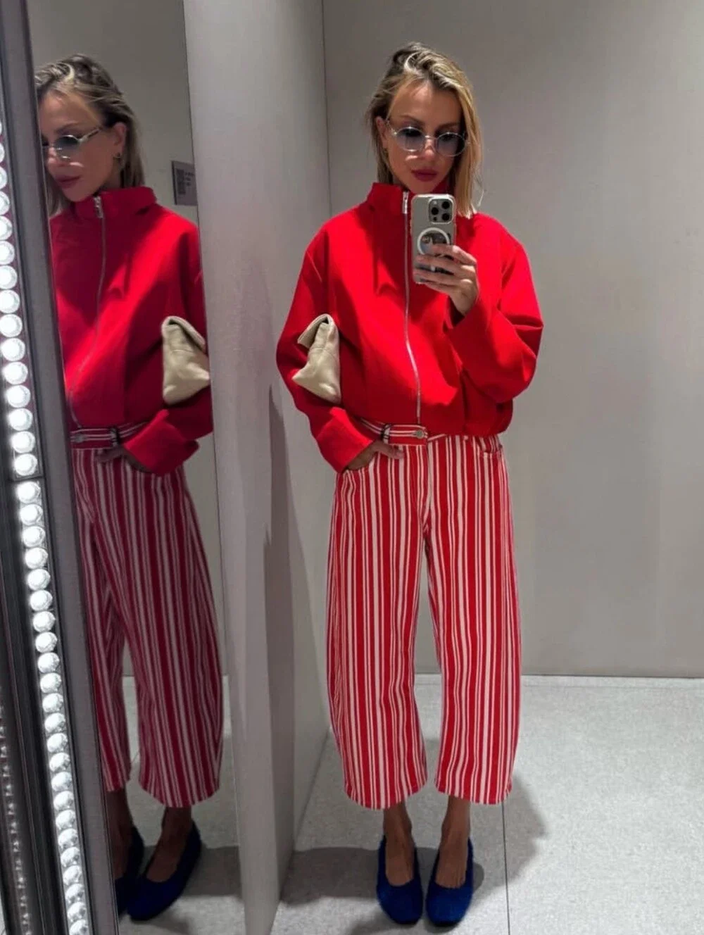 ZARA STAND-UP COLLAR BOMBER JACKET