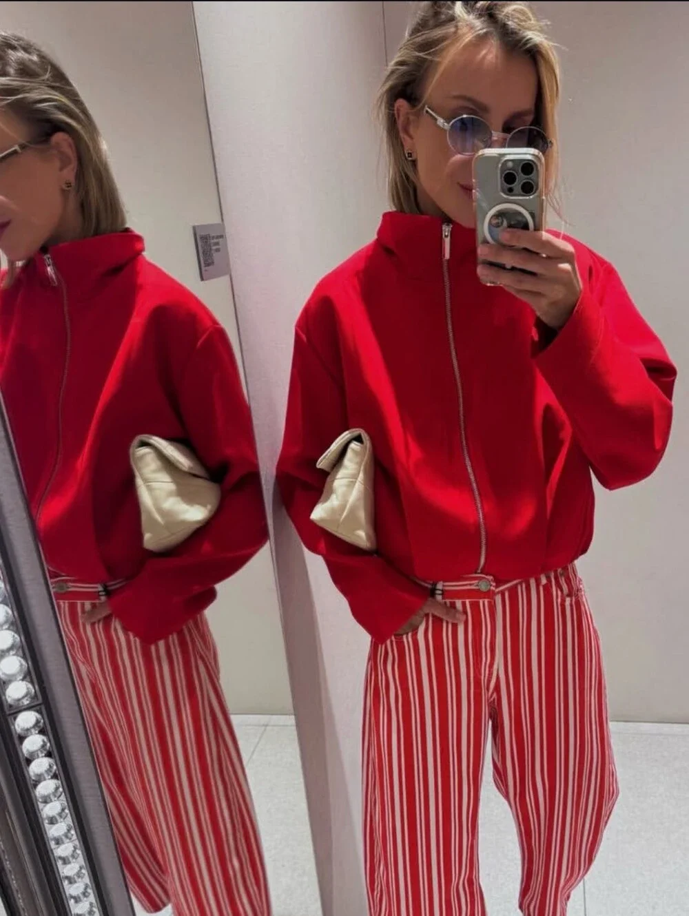 ZARA STAND-UP COLLAR BOMBER JACKET
