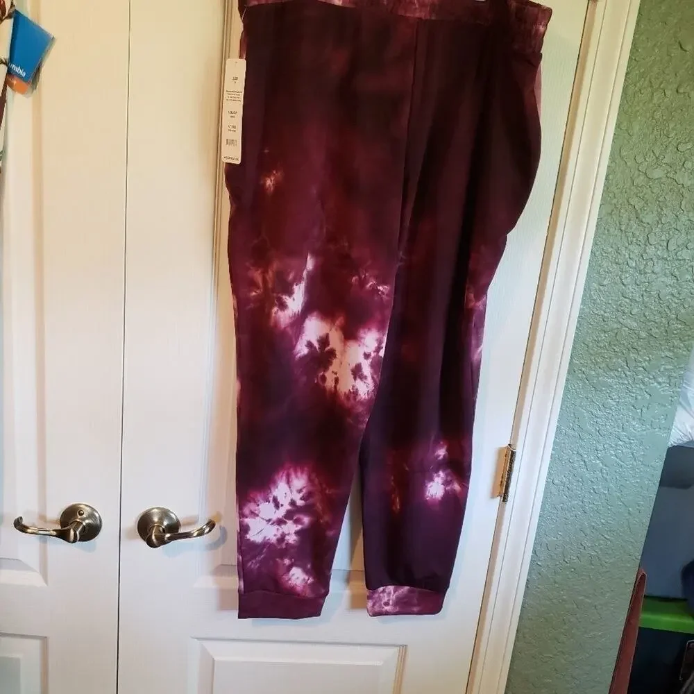 NEW VOGO Athletica tye dyed‎ moisture wicking leggings 2X 3X