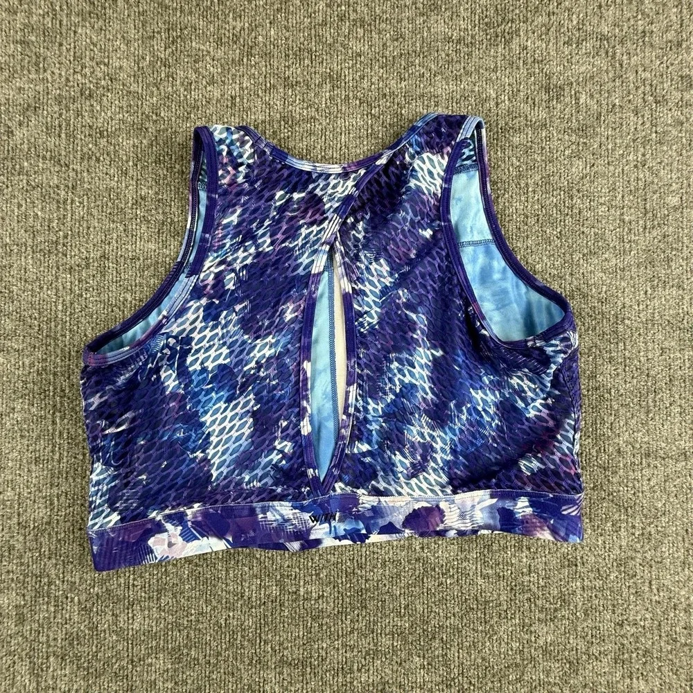 Wear It To‎ Heart Outfit Womens 2XL Blue Tie Dye Peloton Bra Leggings Yoga Set