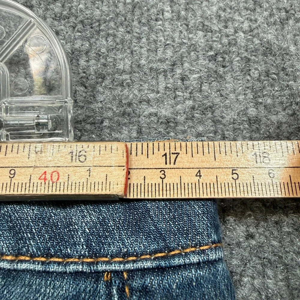 Banana Republic Bootcut Flare‎ Jeans Men 28 Blue Stretch Flap Pocket Distressed