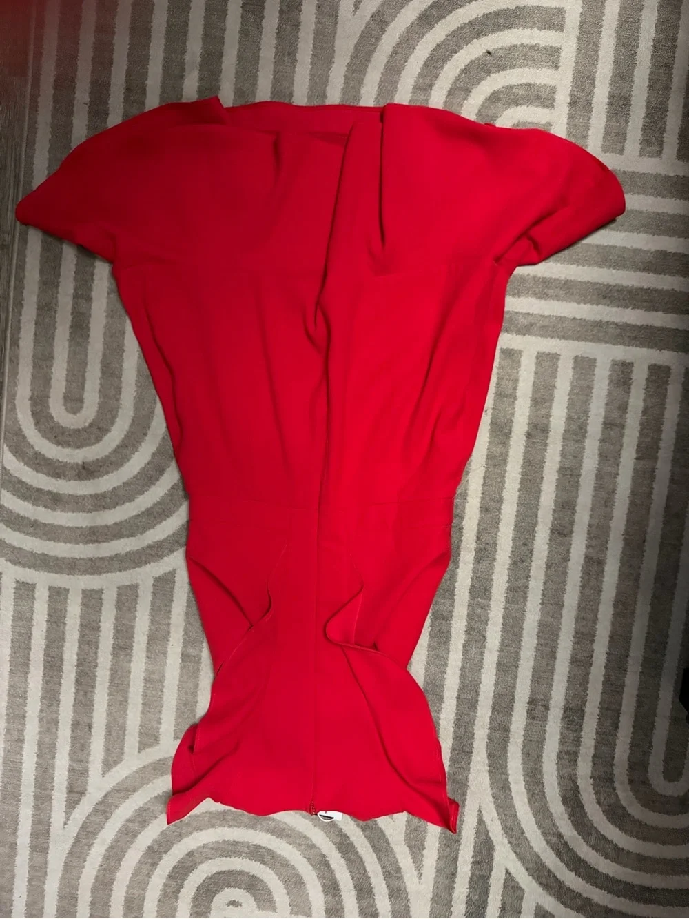 NWT NORDSTROM Chelsea28 Bright Red Midi Dress with Flutter Sleeves