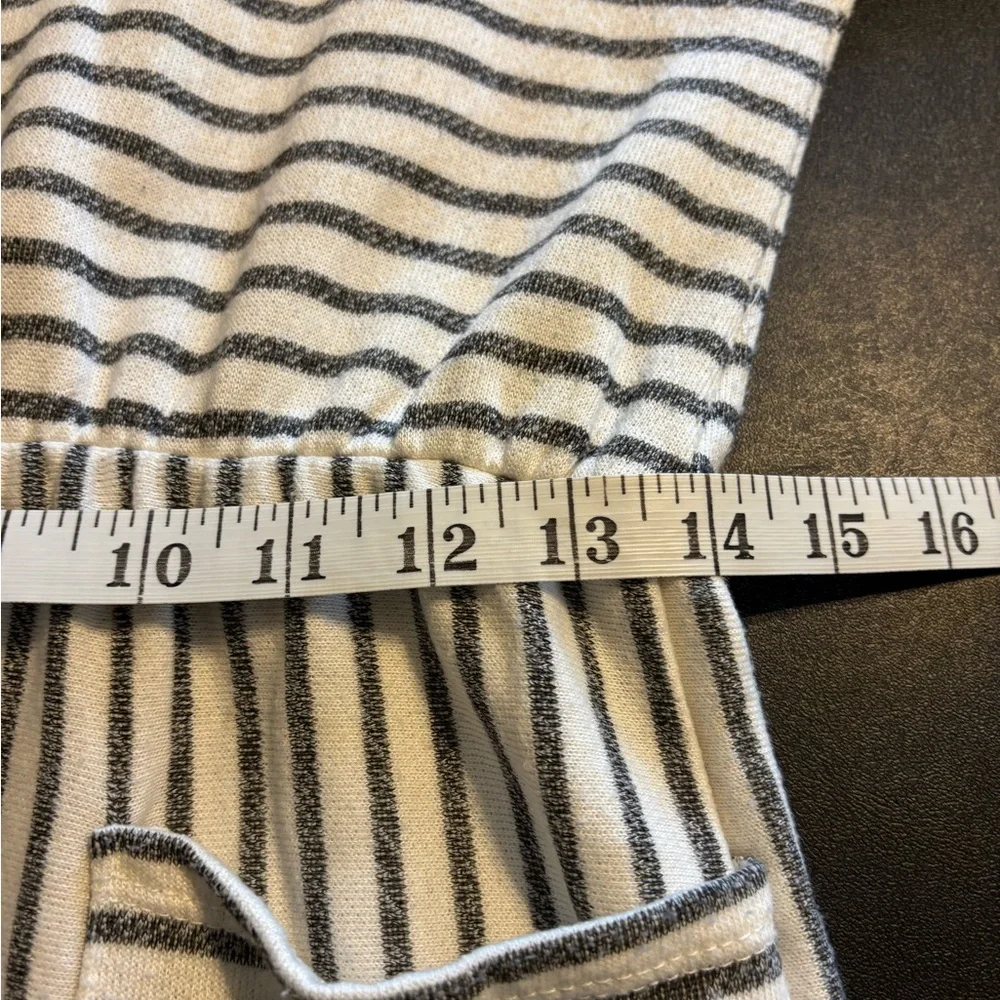Roolee Cream and Black Striped Midi Dress