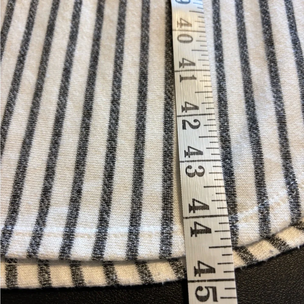 Roolee Cream and Black Striped Midi Dress