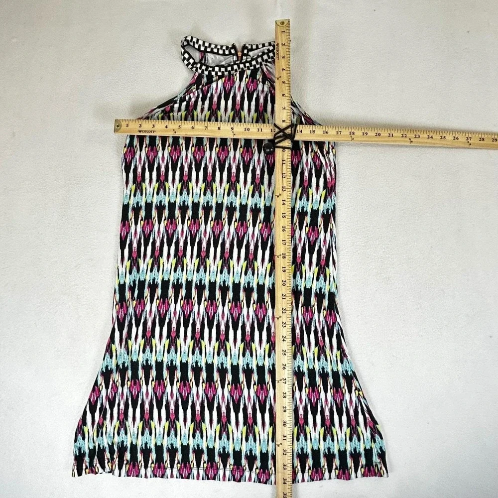 Tart Collections Halter Dress Womens Large Multicolor Geometric Boho Ikat T10070
