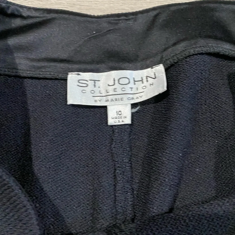 St. John Collection Navy Blue Straight‎ Knit Pants Women’s Size 10