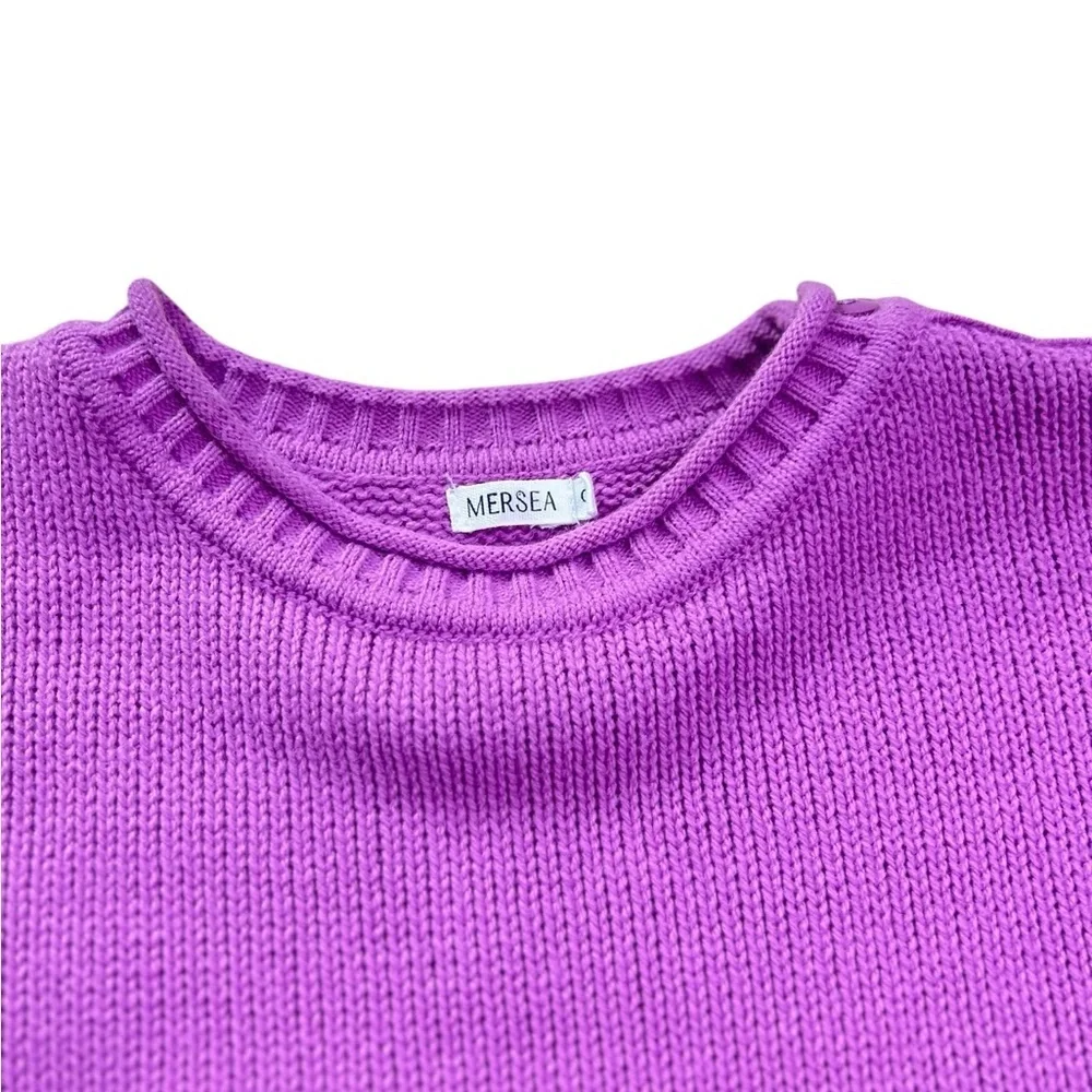 Mersea One Size Light Purple Catalina Sweater Cropped