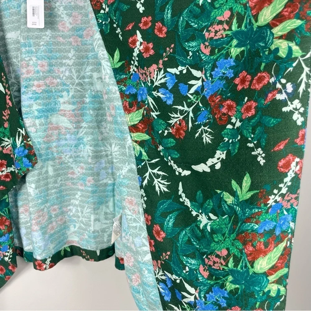 Soft Surroundings Cottage Garden Topper Womens XS Open Front Cardigan Sweater