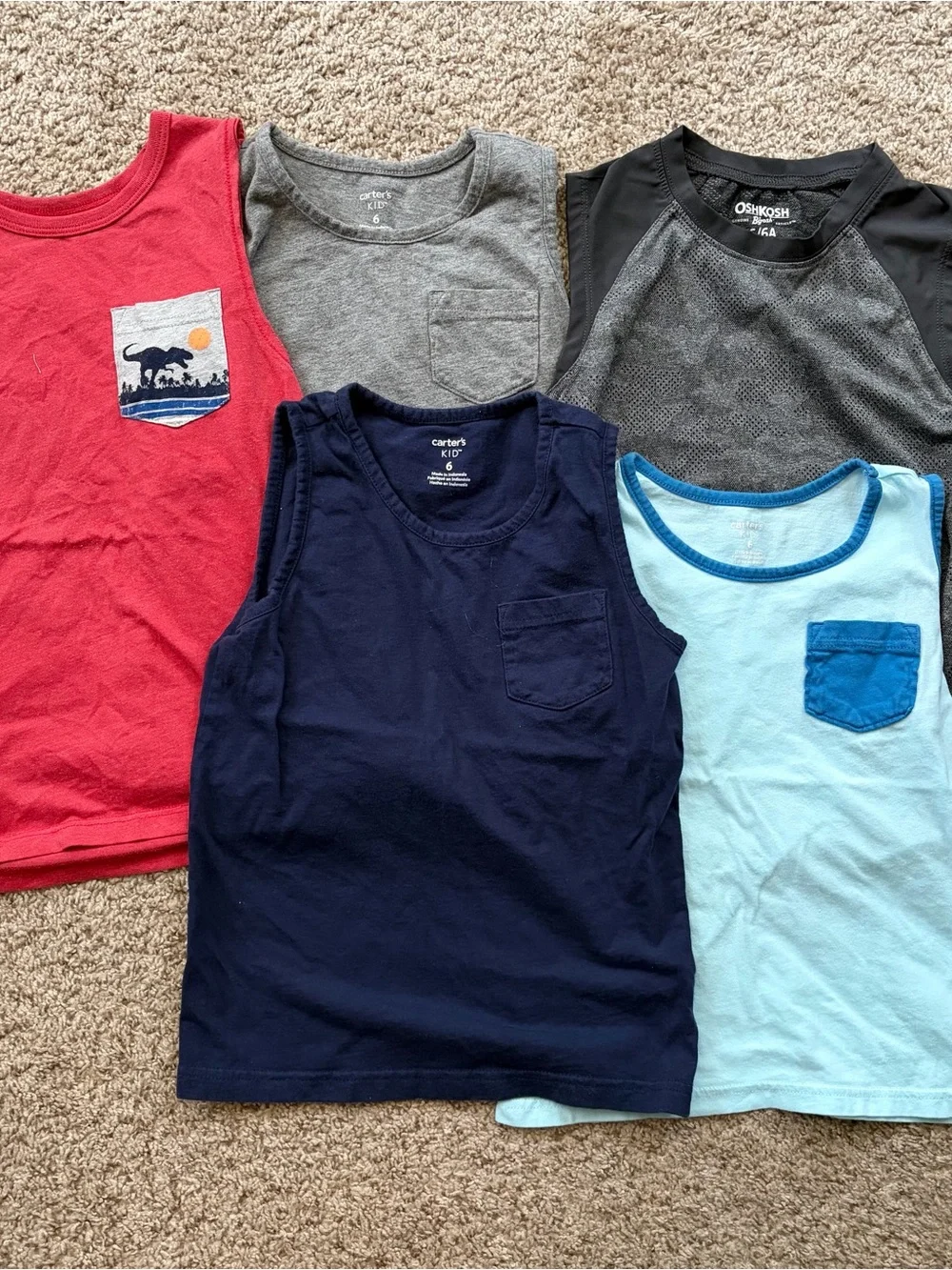 Boys tank top sleeveless shirt bundle size 6