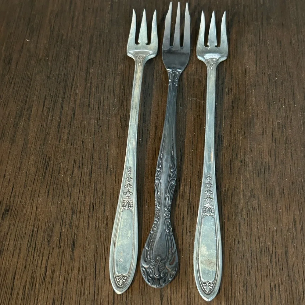 Vintage Silver-Plate Hors D'oeuvre Forks