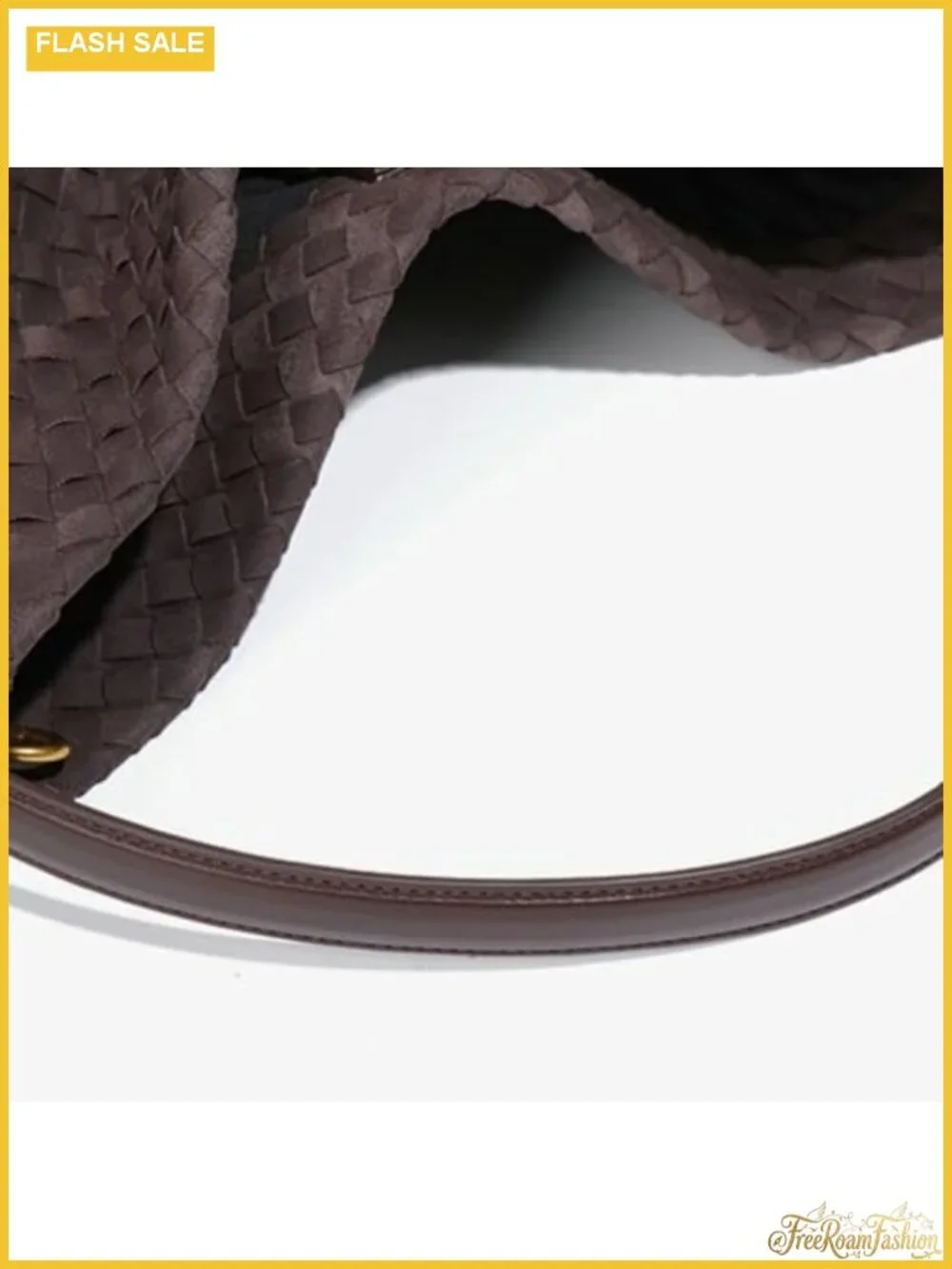 Woven Faux Suede Hobo Tote Bag Women Slouchy Shoulder Purse