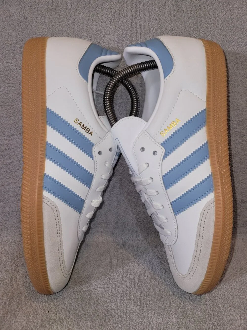Adidas Samba OG Big Kids Size 7 White Ash Blue ash adidas fashion