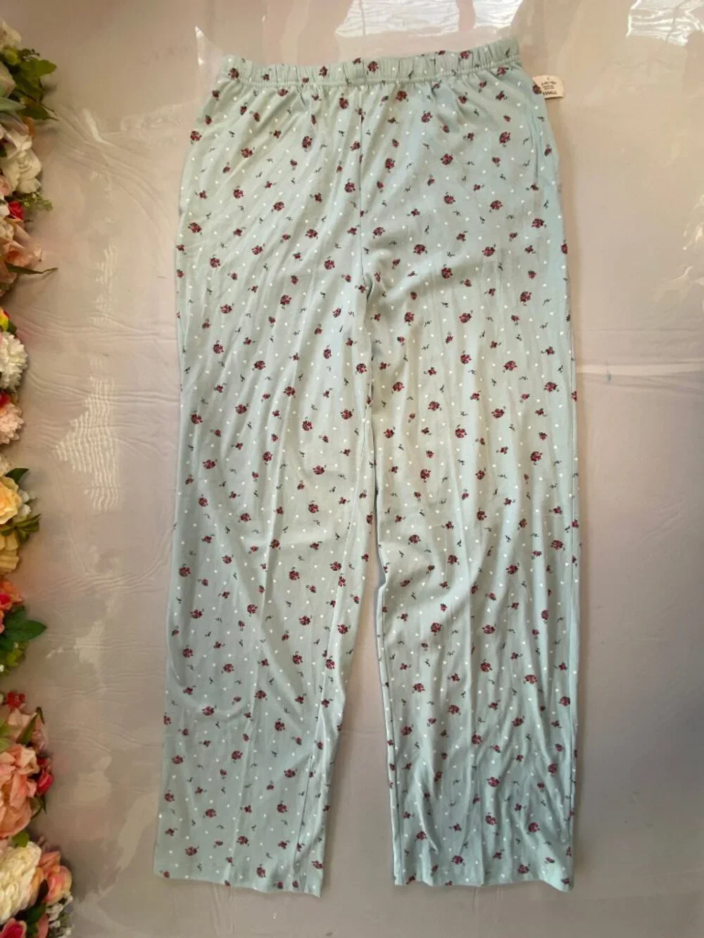 NEW Charter Club Cotton Essentials Pajama Set Divine Rose Blue Small