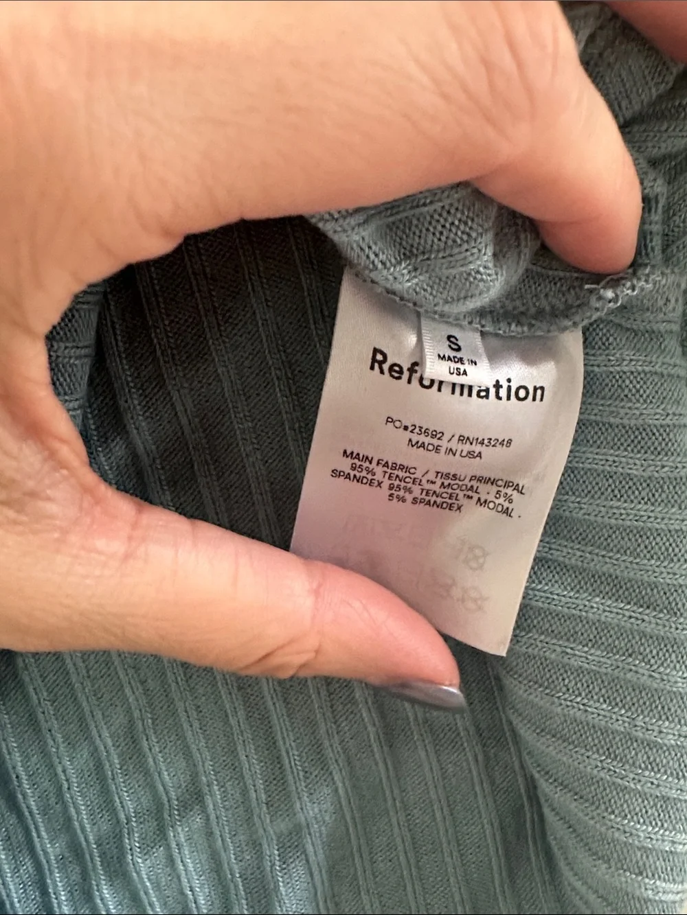 Reformation soft ribbed