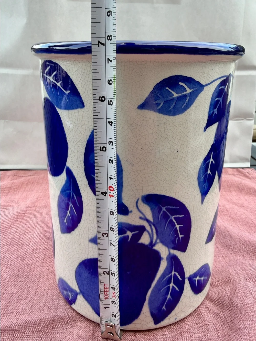 Crate&Barrel glossy blue